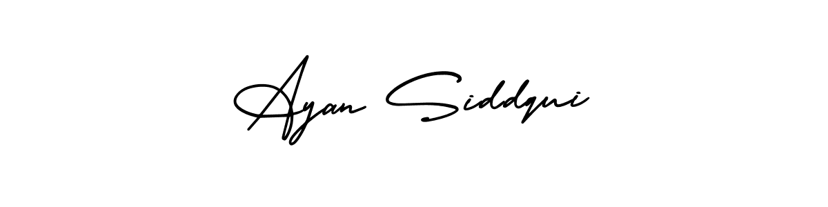 Ayan Siddqui stylish signature style. Best Handwritten Sign (AmerikaSignatureDemo-Regular) for my name. Handwritten Signature Collection Ideas for my name Ayan Siddqui. Ayan Siddqui signature style 3 images and pictures png