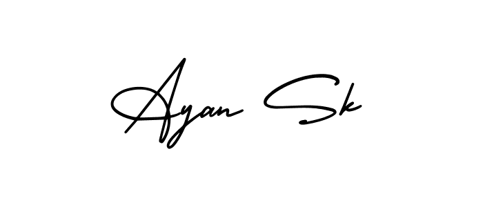 How to Draw Ayan Sk signature style? AmerikaSignatureDemo-Regular is a latest design signature styles for name Ayan Sk. Ayan Sk signature style 3 images and pictures png