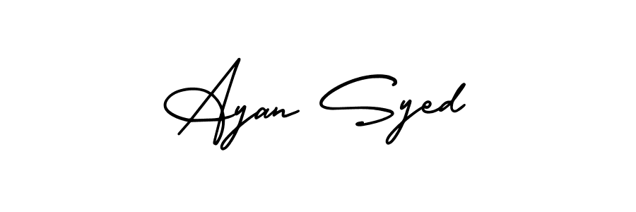 AmerikaSignatureDemo-Regular is a professional signature style that is perfect for those who want to add a touch of class to their signature. It is also a great choice for those who want to make their signature more unique. Get Ayan Syed name to fancy signature for free. Ayan Syed signature style 3 images and pictures png
