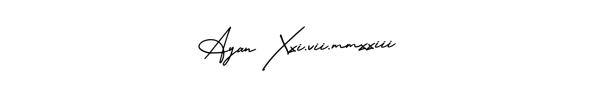 How to make Ayan Xxi.vii.mmxxiii signature? AmerikaSignatureDemo-Regular is a professional autograph style. Create handwritten signature for Ayan Xxi.vii.mmxxiii name. Ayan Xxi.vii.mmxxiii signature style 3 images and pictures png