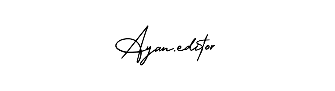 Create a beautiful signature design for name Ayan.editor. With this signature (AmerikaSignatureDemo-Regular) fonts, you can make a handwritten signature for free. Ayan.editor signature style 3 images and pictures png