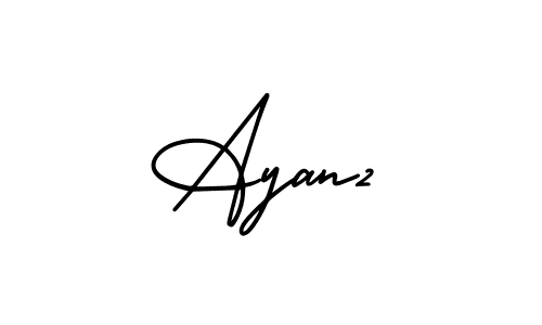 How to make Ayan2 name signature. Use AmerikaSignatureDemo-Regular style for creating short signs online. This is the latest handwritten sign. Ayan2 signature style 3 images and pictures png