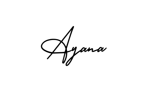 Make a beautiful signature design for name Ayana. With this signature (AmerikaSignatureDemo-Regular) style, you can create a handwritten signature for free. Ayana signature style 3 images and pictures png