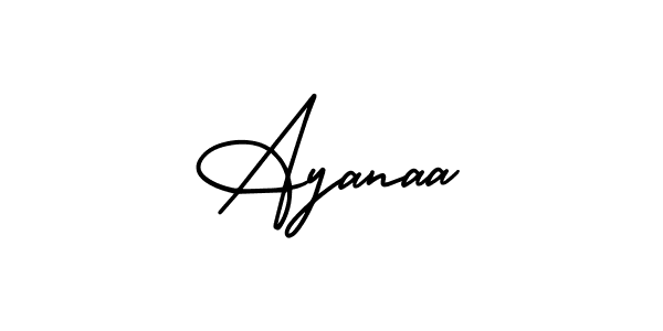 Design your own signature with our free online signature maker. With this signature software, you can create a handwritten (AmerikaSignatureDemo-Regular) signature for name Ayanaa. Ayanaa signature style 3 images and pictures png