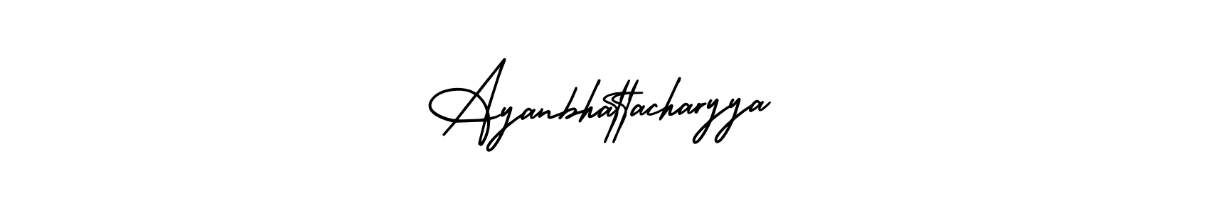 How to make Ayanbhattacharyya name signature. Use AmerikaSignatureDemo-Regular style for creating short signs online. This is the latest handwritten sign. Ayanbhattacharyya signature style 3 images and pictures png