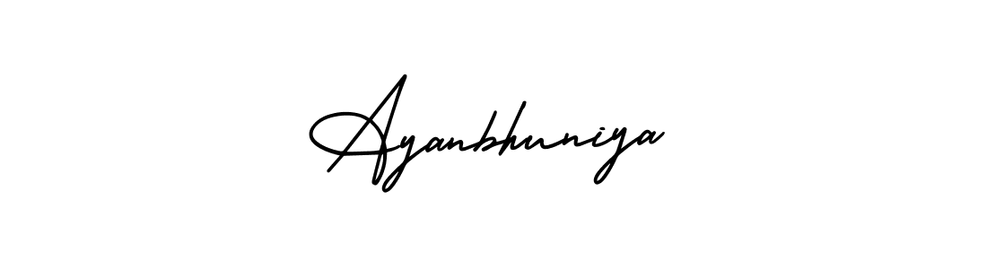 Create a beautiful signature design for name Ayanbhuniya. With this signature (AmerikaSignatureDemo-Regular) fonts, you can make a handwritten signature for free. Ayanbhuniya signature style 3 images and pictures png