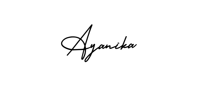 Similarly AmerikaSignatureDemo-Regular is the best handwritten signature design. Signature creator online .You can use it as an online autograph creator for name Ayanika. Ayanika signature style 3 images and pictures png