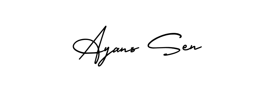 It looks lik you need a new signature style for name Ayans Sen. Design unique handwritten (AmerikaSignatureDemo-Regular) signature with our free signature maker in just a few clicks. Ayans Sen signature style 3 images and pictures png