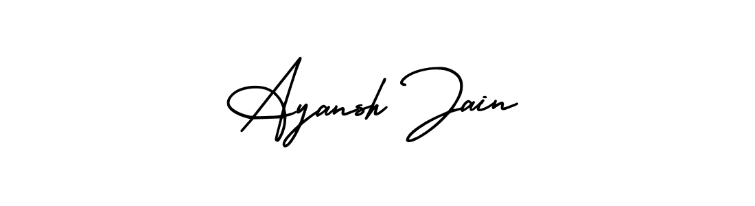 How to make Ayansh Jain name signature. Use AmerikaSignatureDemo-Regular style for creating short signs online. This is the latest handwritten sign. Ayansh Jain signature style 3 images and pictures png