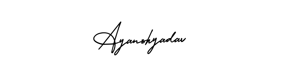 Use a signature maker to create a handwritten signature online. With this signature software, you can design (AmerikaSignatureDemo-Regular) your own signature for name Ayanshyadav. Ayanshyadav signature style 3 images and pictures png