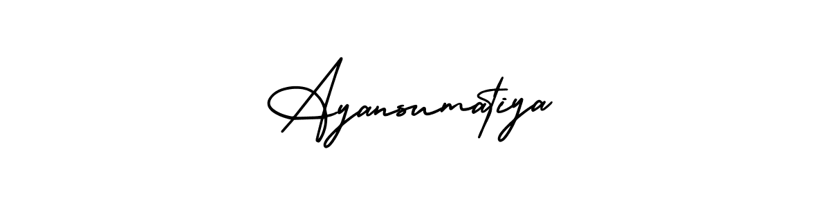 Design your own signature with our free online signature maker. With this signature software, you can create a handwritten (AmerikaSignatureDemo-Regular) signature for name Ayansumatiya. Ayansumatiya signature style 3 images and pictures png