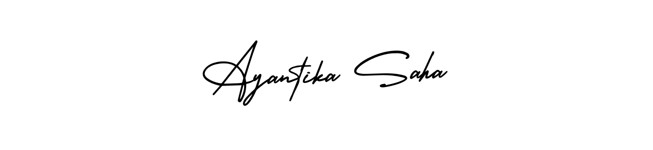It looks lik you need a new signature style for name Ayantika Saha. Design unique handwritten (AmerikaSignatureDemo-Regular) signature with our free signature maker in just a few clicks. Ayantika Saha signature style 3 images and pictures png