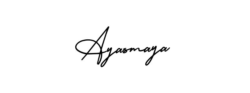 How to make Ayasmaya name signature. Use AmerikaSignatureDemo-Regular style for creating short signs online. This is the latest handwritten sign. Ayasmaya signature style 3 images and pictures png