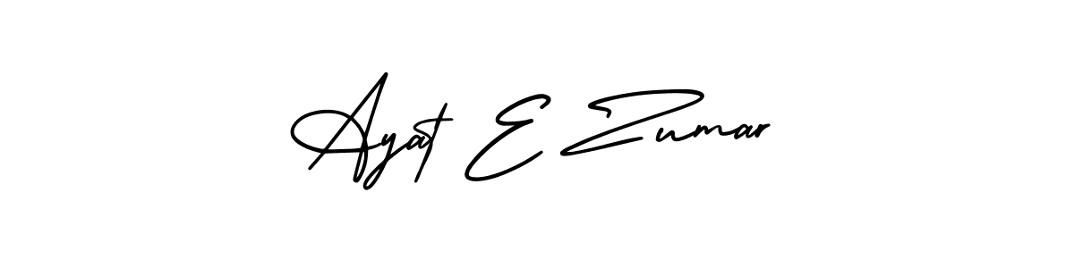 AmerikaSignatureDemo-Regular is a professional signature style that is perfect for those who want to add a touch of class to their signature. It is also a great choice for those who want to make their signature more unique. Get Ayat E Zumar name to fancy signature for free. Ayat E Zumar signature style 3 images and pictures png