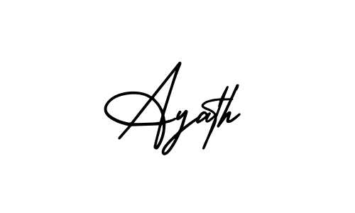 Use a signature maker to create a handwritten signature online. With this signature software, you can design (AmerikaSignatureDemo-Regular) your own signature for name Ayath. Ayath signature style 3 images and pictures png