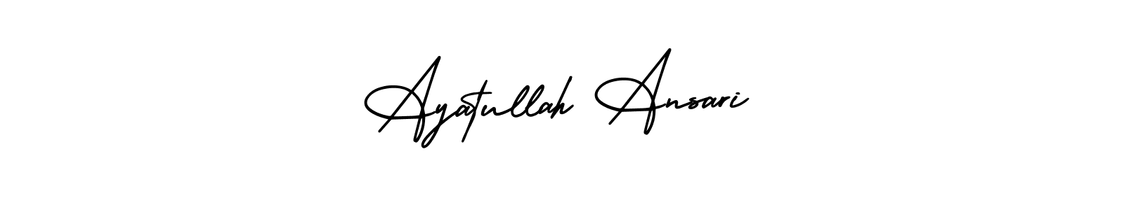 Ayatullah Ansari stylish signature style. Best Handwritten Sign (AmerikaSignatureDemo-Regular) for my name. Handwritten Signature Collection Ideas for my name Ayatullah Ansari. Ayatullah Ansari signature style 3 images and pictures png