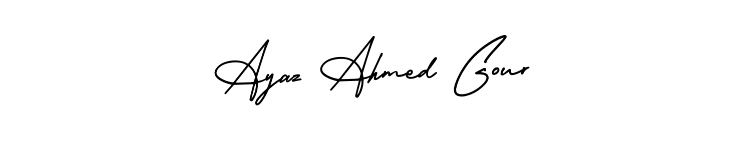 Make a short Ayaz Ahmed Gour signature style. Manage your documents anywhere anytime using AmerikaSignatureDemo-Regular. Create and add eSignatures, submit forms, share and send files easily. Ayaz Ahmed Gour signature style 3 images and pictures png