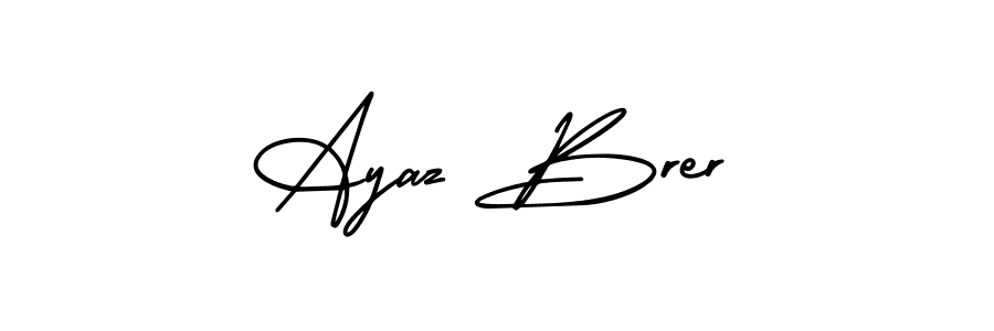 You can use this online signature creator to create a handwritten signature for the name Ayaz Brer. This is the best online autograph maker. Ayaz Brer signature style 3 images and pictures png