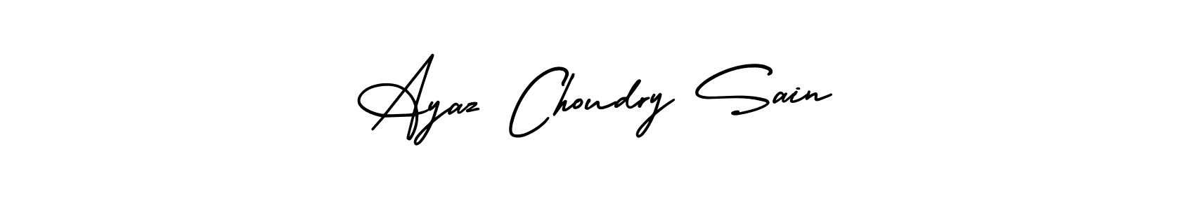 You can use this online signature creator to create a handwritten signature for the name Ayaz Choudry Sain. This is the best online autograph maker. Ayaz Choudry Sain signature style 3 images and pictures png