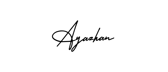Also You can easily find your signature by using the search form. We will create Ayazhan name handwritten signature images for you free of cost using AmerikaSignatureDemo-Regular sign style. Ayazhan signature style 3 images and pictures png
