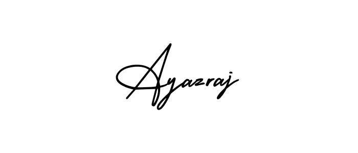 Similarly AmerikaSignatureDemo-Regular is the best handwritten signature design. Signature creator online .You can use it as an online autograph creator for name Ayazraj. Ayazraj signature style 3 images and pictures png