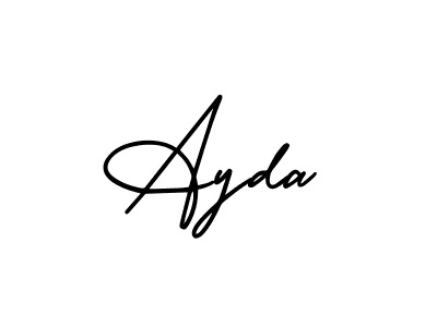 How to make Ayda name signature. Use AmerikaSignatureDemo-Regular style for creating short signs online. This is the latest handwritten sign. Ayda signature style 3 images and pictures png