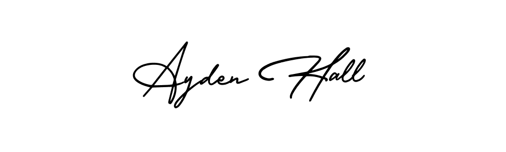 Similarly AmerikaSignatureDemo-Regular is the best handwritten signature design. Signature creator online .You can use it as an online autograph creator for name Ayden Hall. Ayden Hall signature style 3 images and pictures png