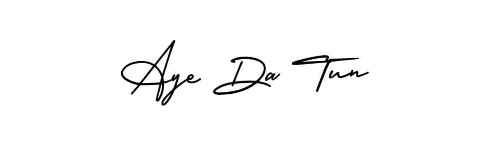 Use a signature maker to create a handwritten signature online. With this signature software, you can design (AmerikaSignatureDemo-Regular) your own signature for name Aye Da Tun. Aye Da Tun signature style 3 images and pictures png