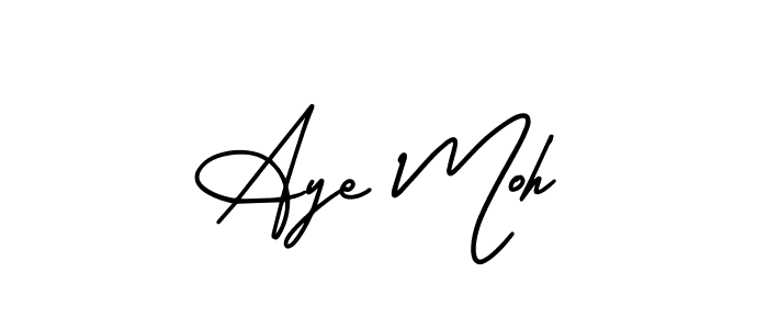 Aye Moh stylish signature style. Best Handwritten Sign (AmerikaSignatureDemo-Regular) for my name. Handwritten Signature Collection Ideas for my name Aye Moh. Aye Moh signature style 3 images and pictures png