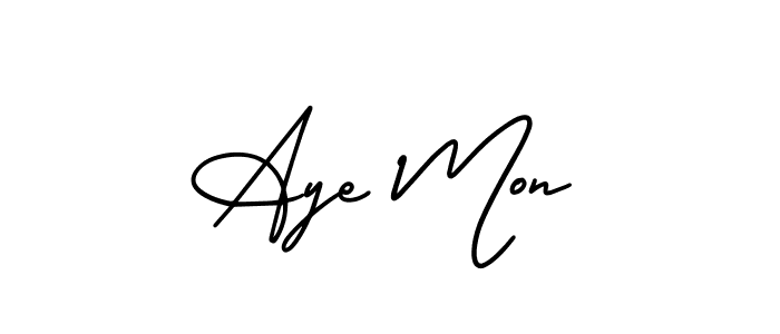 Make a beautiful signature design for name Aye Mon. With this signature (AmerikaSignatureDemo-Regular) style, you can create a handwritten signature for free. Aye Mon signature style 3 images and pictures png