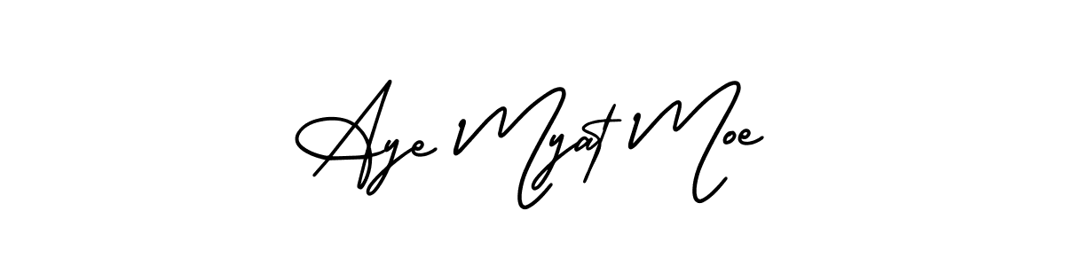 Design your own signature with our free online signature maker. With this signature software, you can create a handwritten (AmerikaSignatureDemo-Regular) signature for name Aye Myat Moe. Aye Myat Moe signature style 3 images and pictures png