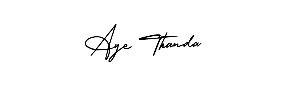 It looks lik you need a new signature style for name Aye Thanda. Design unique handwritten (AmerikaSignatureDemo-Regular) signature with our free signature maker in just a few clicks. Aye Thanda signature style 3 images and pictures png