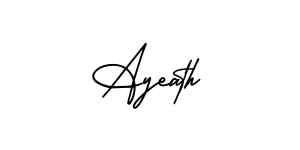 It looks lik you need a new signature style for name Ayeath. Design unique handwritten (AmerikaSignatureDemo-Regular) signature with our free signature maker in just a few clicks. Ayeath signature style 3 images and pictures png