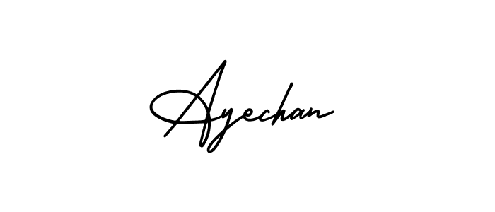 AmerikaSignatureDemo-Regular is a professional signature style that is perfect for those who want to add a touch of class to their signature. It is also a great choice for those who want to make their signature more unique. Get Ayechan name to fancy signature for free. Ayechan signature style 3 images and pictures png