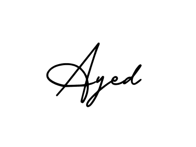 It looks lik you need a new signature style for name Ayed. Design unique handwritten (AmerikaSignatureDemo-Regular) signature with our free signature maker in just a few clicks. Ayed signature style 3 images and pictures png