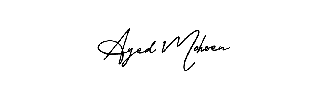 How to make Ayed Mohsen signature? AmerikaSignatureDemo-Regular is a professional autograph style. Create handwritten signature for Ayed Mohsen name. Ayed Mohsen signature style 3 images and pictures png