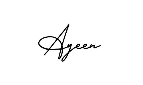 How to make Ayeen name signature. Use AmerikaSignatureDemo-Regular style for creating short signs online. This is the latest handwritten sign. Ayeen signature style 3 images and pictures png
