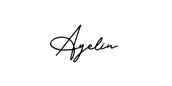 Design your own signature with our free online signature maker. With this signature software, you can create a handwritten (AmerikaSignatureDemo-Regular) signature for name Ayelin. Ayelin signature style 3 images and pictures png