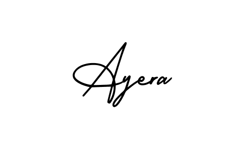 How to Draw Ayera signature style? AmerikaSignatureDemo-Regular is a latest design signature styles for name Ayera. Ayera signature style 3 images and pictures png