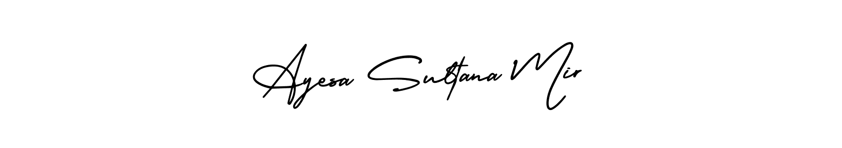 This is the best signature style for the Ayesa Sultana Mir name. Also you like these signature font (AmerikaSignatureDemo-Regular). Mix name signature. Ayesa Sultana Mir signature style 3 images and pictures png