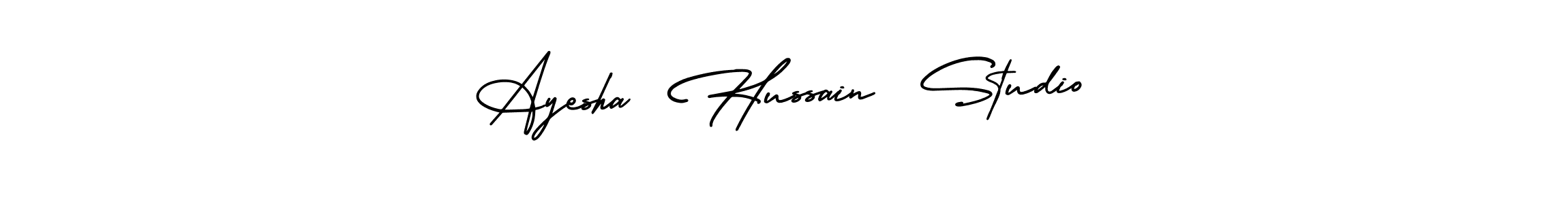 It looks lik you need a new signature style for name Ayesha  Hussain  Studio. Design unique handwritten (AmerikaSignatureDemo-Regular) signature with our free signature maker in just a few clicks. Ayesha  Hussain  Studio signature style 3 images and pictures png