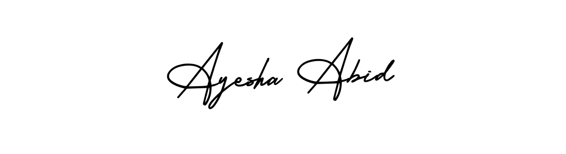 Create a beautiful signature design for name Ayesha Abid. With this signature (AmerikaSignatureDemo-Regular) fonts, you can make a handwritten signature for free. Ayesha Abid signature style 3 images and pictures png