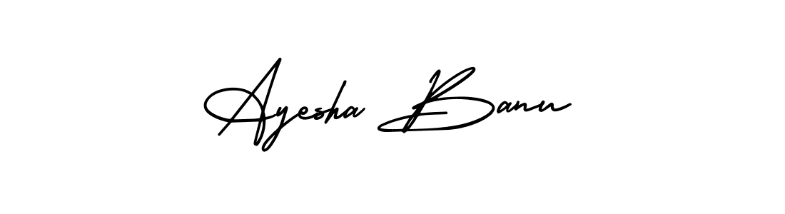 Also You can easily find your signature by using the search form. We will create Ayesha Banu name handwritten signature images for you free of cost using AmerikaSignatureDemo-Regular sign style. Ayesha Banu signature style 3 images and pictures png