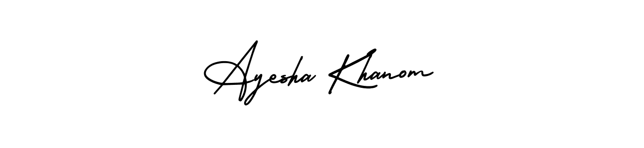 Make a beautiful signature design for name Ayesha Khanom. Use this online signature maker to create a handwritten signature for free. Ayesha Khanom signature style 3 images and pictures png