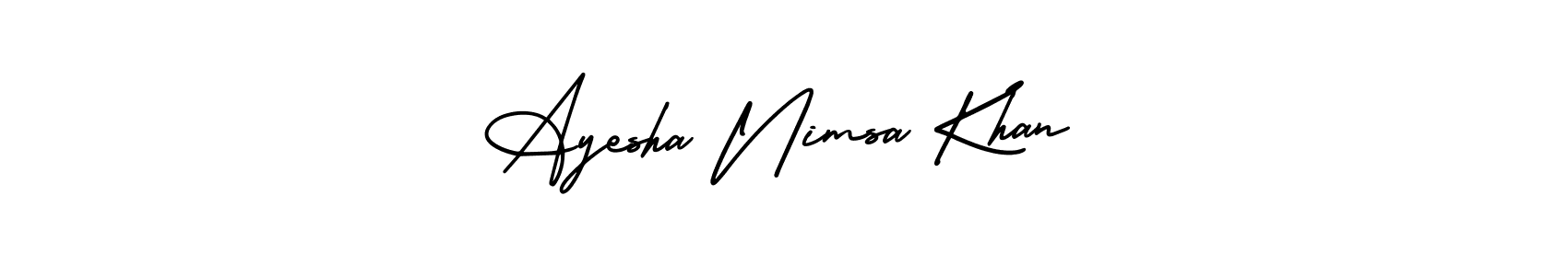 Best and Professional Signature Style for Ayesha Nimsa Khan. AmerikaSignatureDemo-Regular Best Signature Style Collection. Ayesha Nimsa Khan signature style 3 images and pictures png