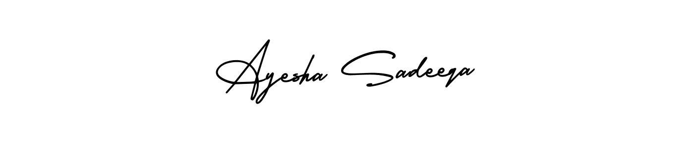 Create a beautiful signature design for name Ayesha Sadeeqa. With this signature (AmerikaSignatureDemo-Regular) fonts, you can make a handwritten signature for free. Ayesha Sadeeqa signature style 3 images and pictures png