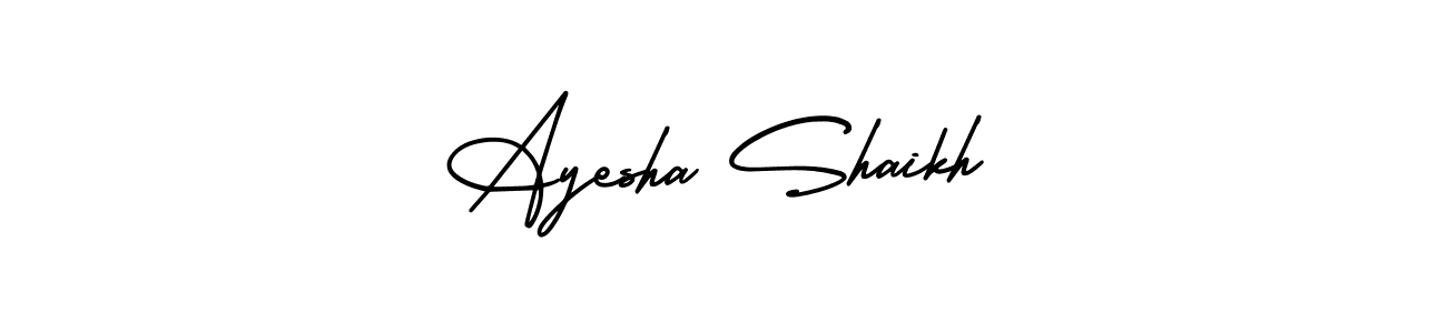 It looks lik you need a new signature style for name Ayesha Shaikh. Design unique handwritten (AmerikaSignatureDemo-Regular) signature with our free signature maker in just a few clicks. Ayesha Shaikh signature style 3 images and pictures png