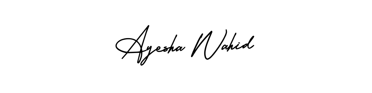 Use a signature maker to create a handwritten signature online. With this signature software, you can design (AmerikaSignatureDemo-Regular) your own signature for name Ayesha Wahid. Ayesha Wahid signature style 3 images and pictures png