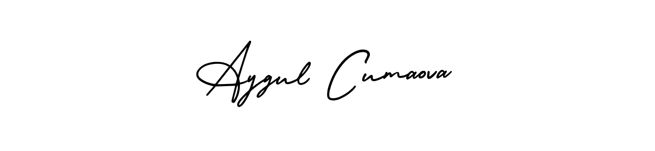 How to make Aygul Cumaova name signature. Use AmerikaSignatureDemo-Regular style for creating short signs online. This is the latest handwritten sign. Aygul Cumaova signature style 3 images and pictures png