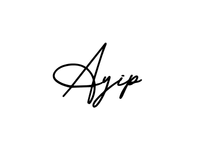 How to Draw Ayip signature style? AmerikaSignatureDemo-Regular is a latest design signature styles for name Ayip. Ayip signature style 3 images and pictures png